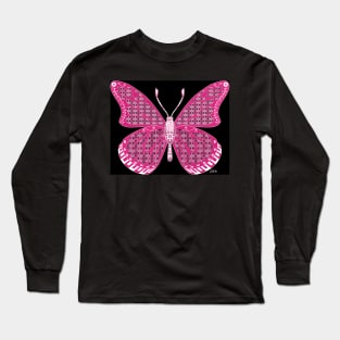 magic dust butterfly ecopop kawaii bug in mexican patterns Long Sleeve T-Shirt